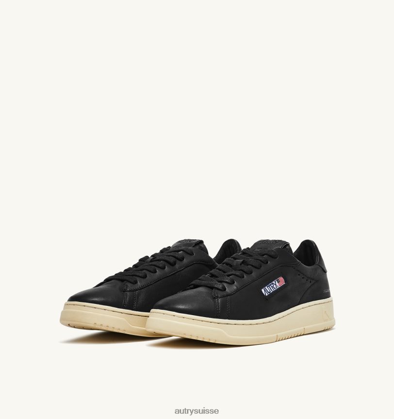 dallas baskets basses en cuir de chèvre souple noir 28NX0076 suisse Hommes Autry