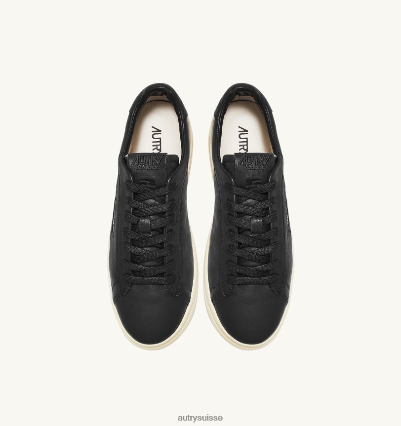 dallas baskets basses en cuir de chèvre souple noir 28NX0076 suisse Hommes Autry