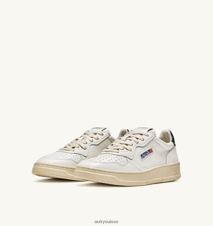 baskets basses medalist en cuir blanc et montagne 28NX0011 suisse Hommes Autry