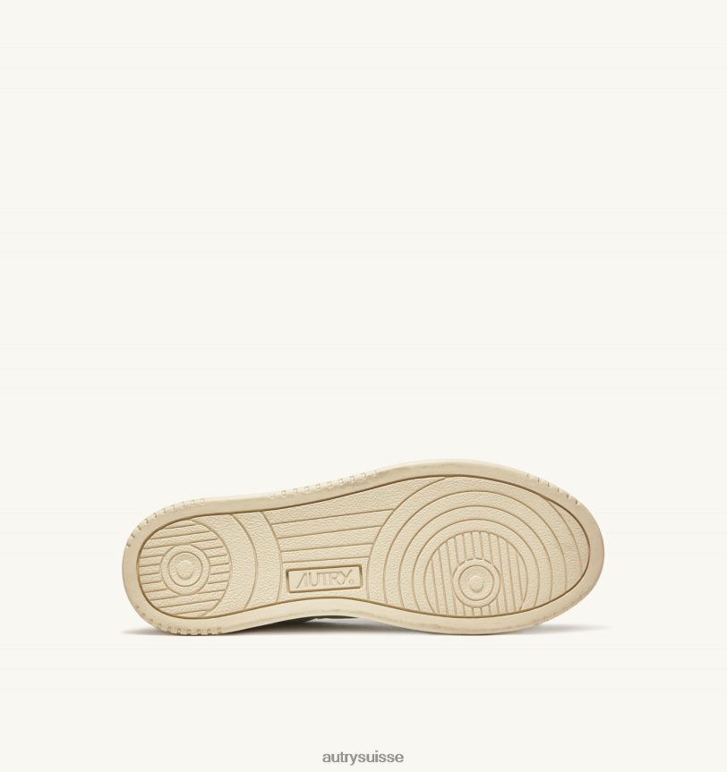 baskets basses medalist en cuir blanc et rouille 28NX007 suisse Hommes Autry