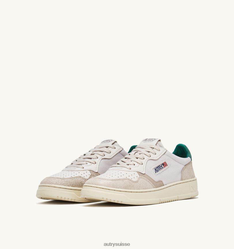 baskets basses medalist en cuir de chèvre souple effet dragon et cuir nubuck effet craquelé 28NX0052 suisse Hommes Autry
