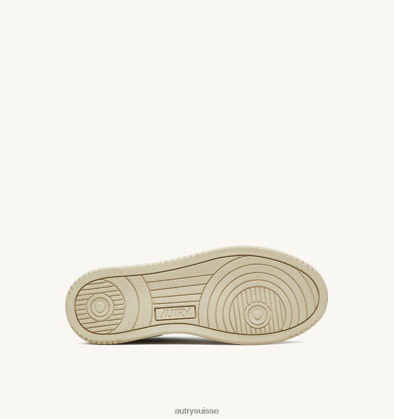 baskets basses medalist en cuir de chèvre souple vert cel 28NX0042 suisse Hommes Autry