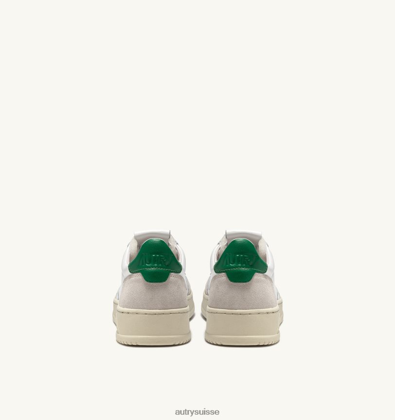 baskets basses medalist en daim et cuir blanc et amazone 28NX0013 suisse Hommes Autry