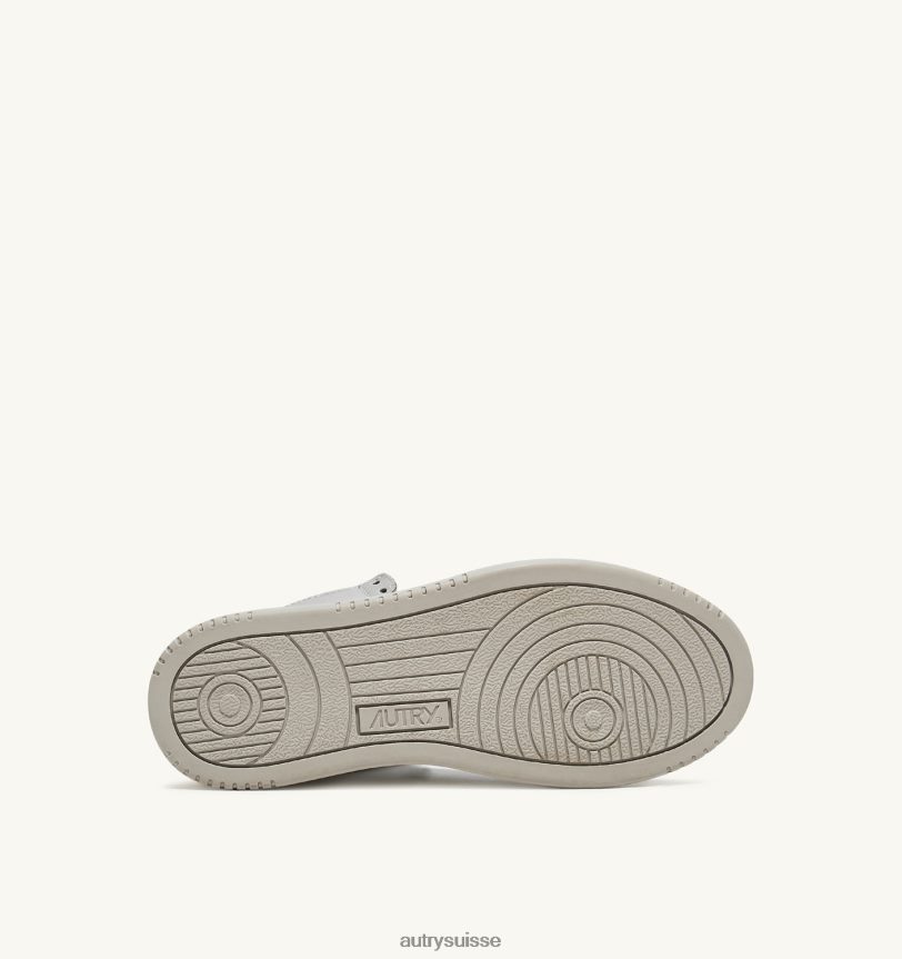 baskets bicolores medalist mid en cuir blanc et ton vapeur 28NX0027 suisse Hommes Autry