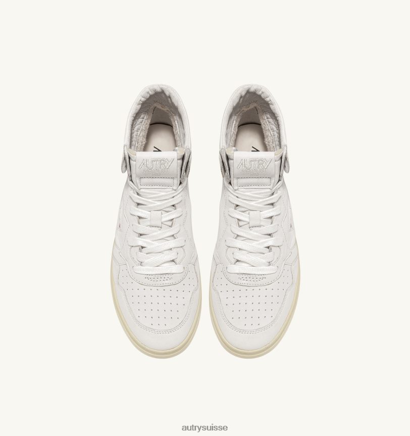 baskets medalist mid en cuir de chèvre souple blanc 28NX0022 suisse Hommes Autry
