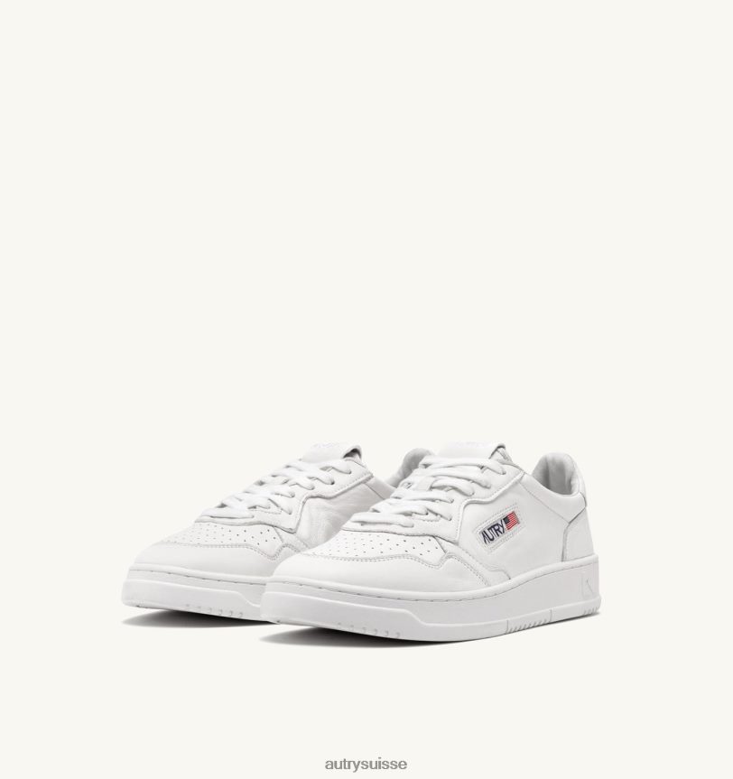 sneaker basse medalist en cuir de chèvre blanc optique 28NX001 suisse Hommes Autry