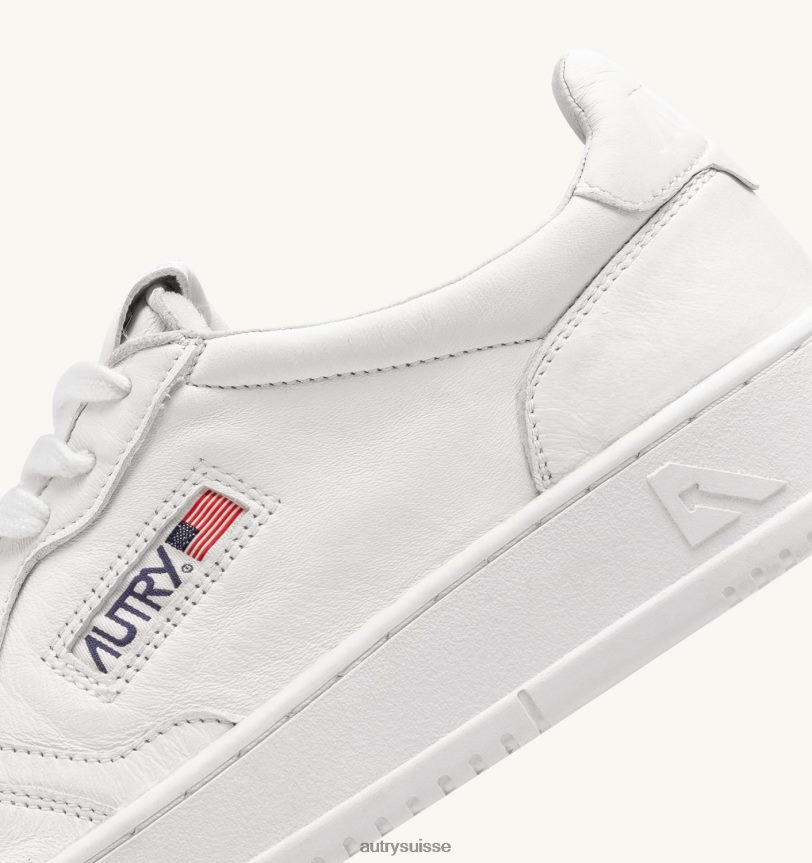 sneaker basse medalist en cuir de chèvre blanc optique 28NX001 suisse Hommes Autry