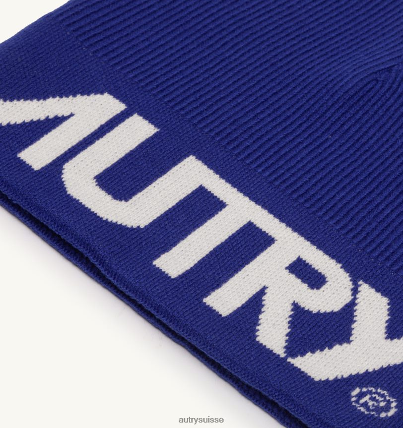 bonnet jacquard logo bleu 28NX00135 suisse Hommes Autry