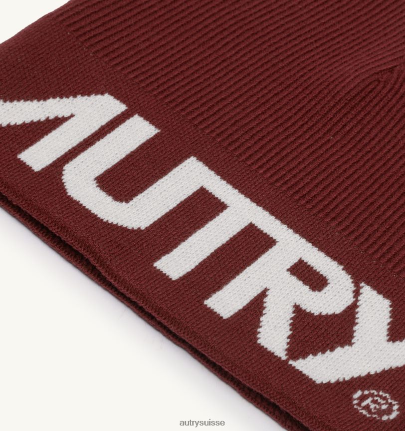 bonnet jacquard logo rouge 28NX00136 suisse Hommes Autry