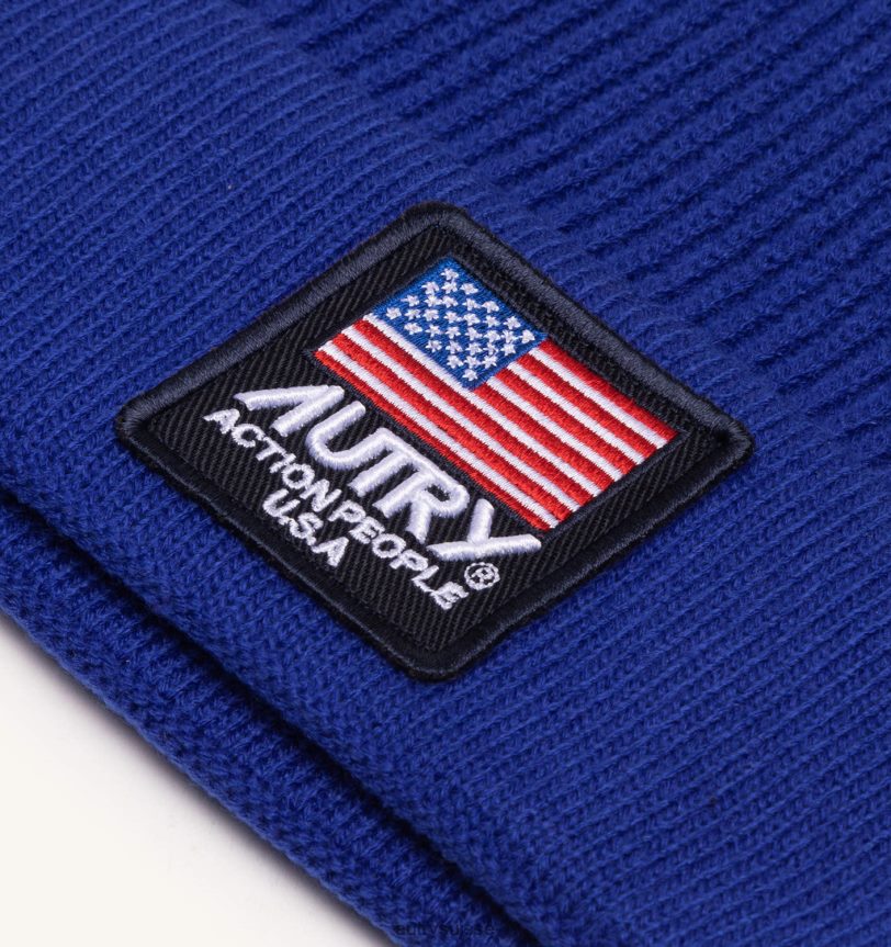 bonnet patch logo bleu 28NX00137 suisse Hommes Autry