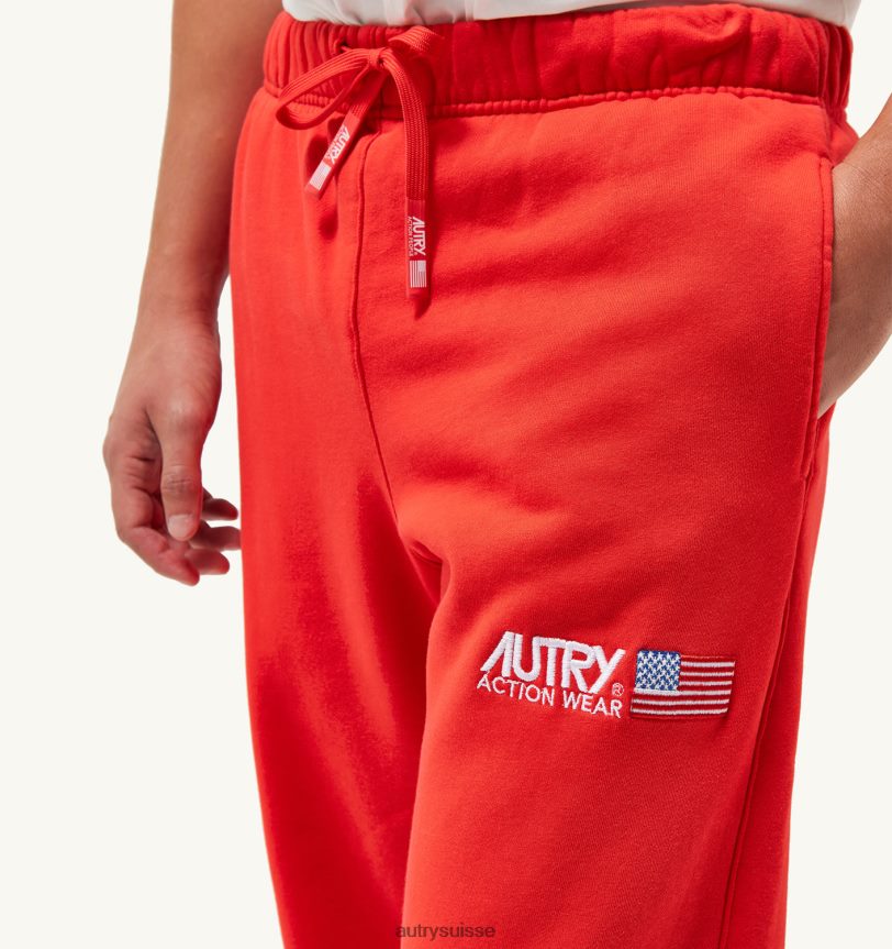 pantalon logo iconique rouge 28NX00128 suisse Hommes Autry