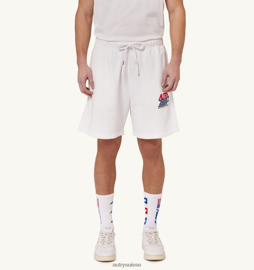 short logo iconique blanc 28NX00126 suisse Hommes Autry
