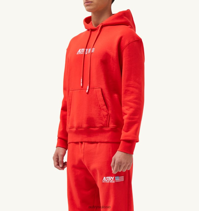 sweat capuche logo iconique rouge 28NX00112 suisse Hommes Autry