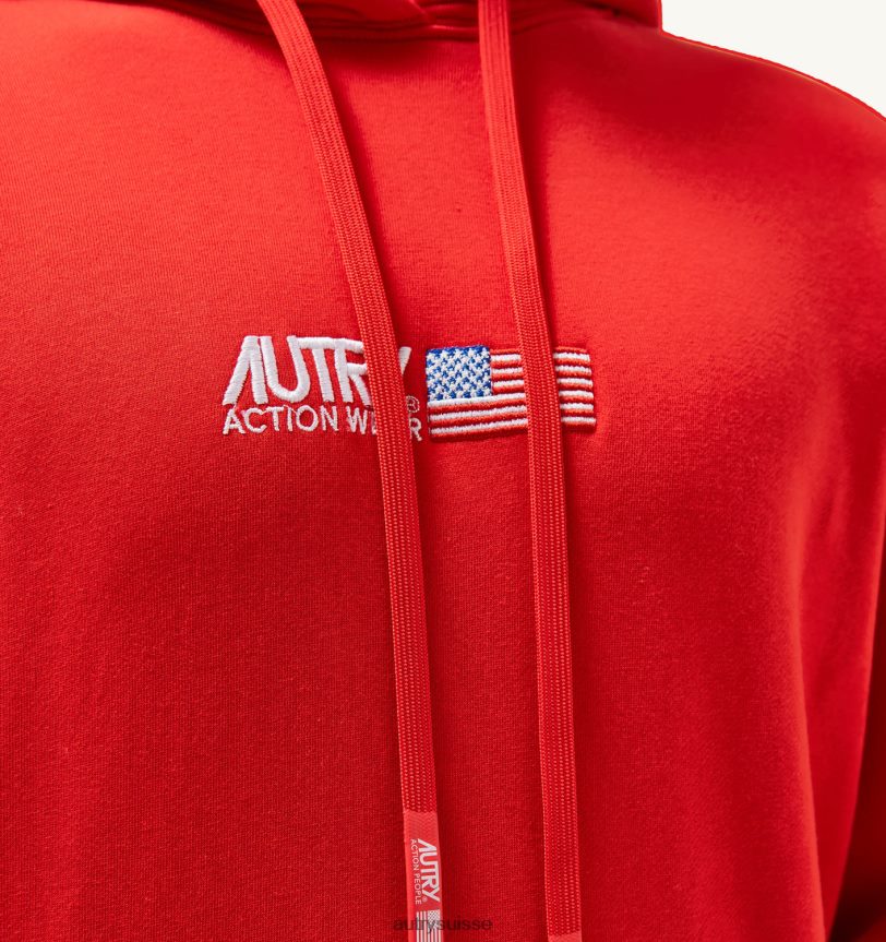 sweat capuche logo iconique rouge 28NX00112 suisse Hommes Autry