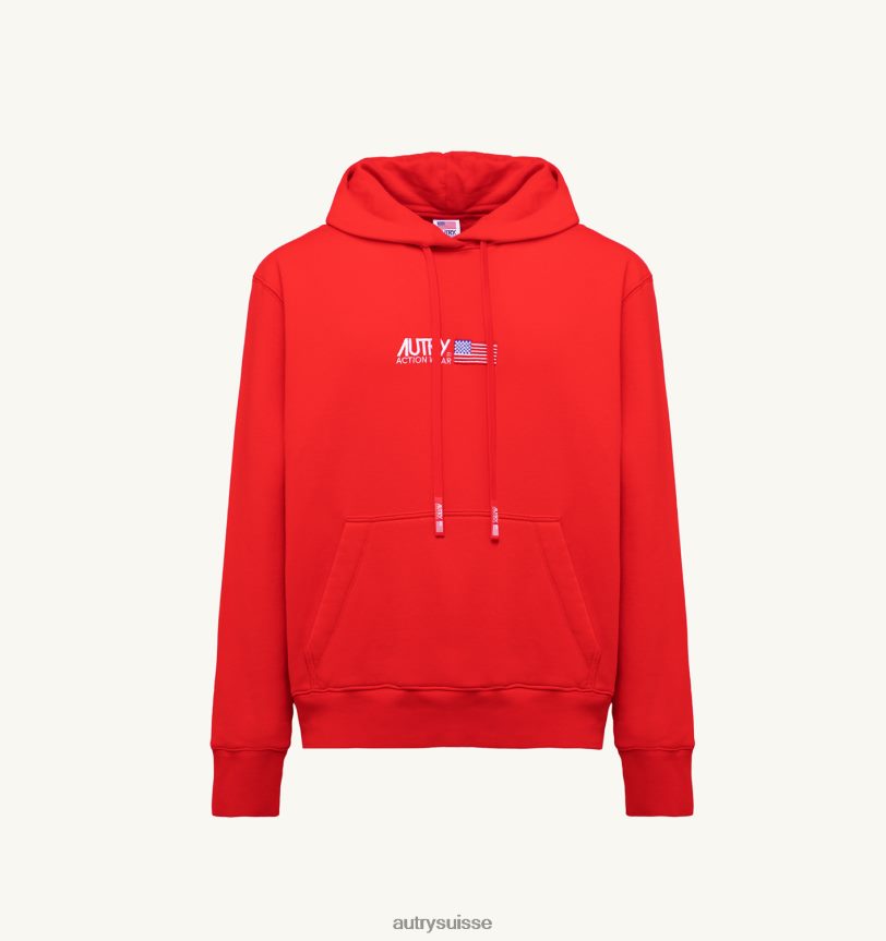sweat capuche logo iconique rouge 28NX00112 suisse Hommes Autry