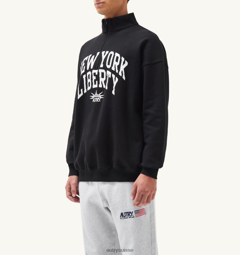sweat demi zip liberty photo noir 28NX00116 suisse Hommes Autry
