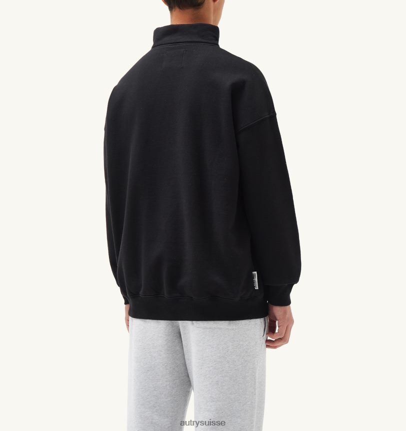 sweat demi zip liberty photo noir 28NX00116 suisse Hommes Autry