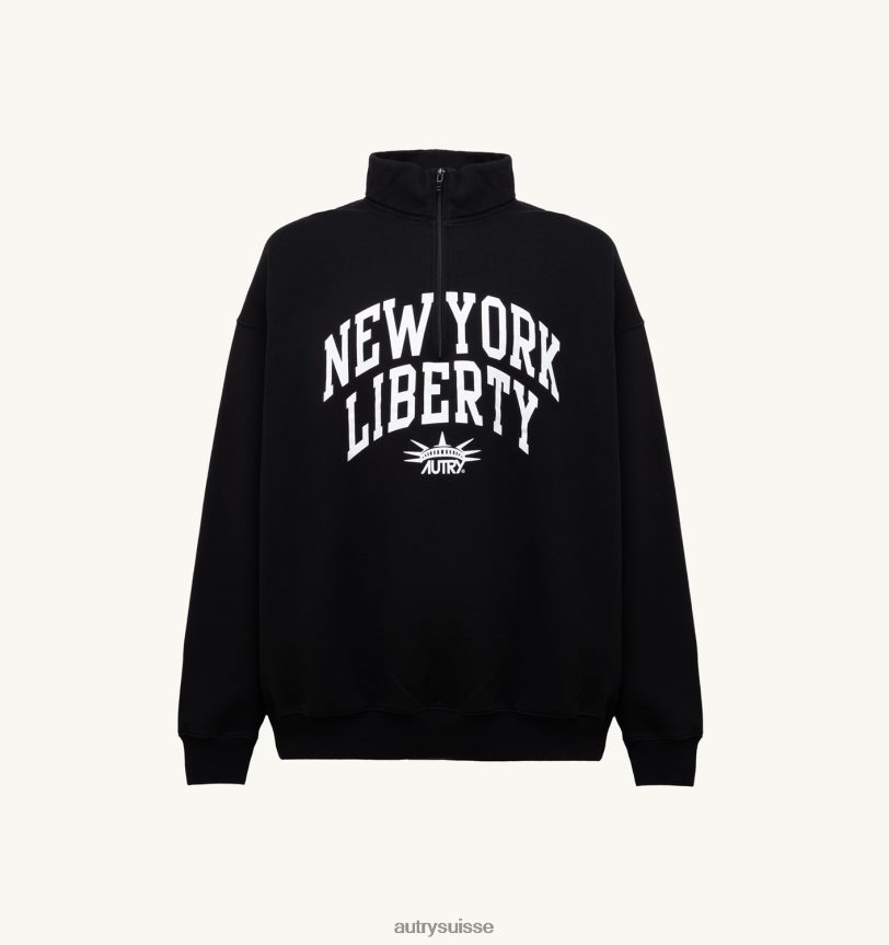 sweat demi zip liberty photo noir 28NX00116 suisse Hommes Autry