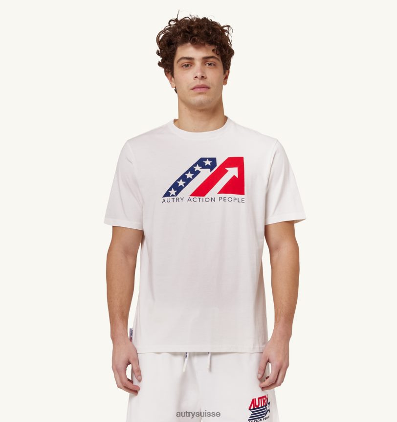 t-shirt col rond iconique blanc 28NX0096 suisse Hommes Autry
