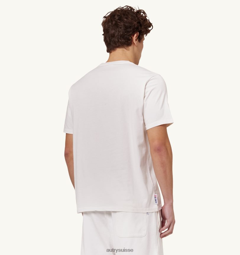 t-shirt col rond iconique blanc 28NX0096 suisse Hommes Autry