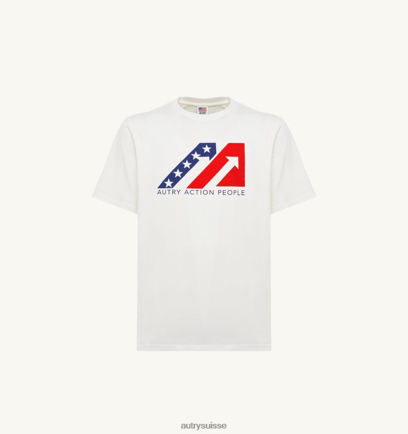 t-shirt col rond iconique blanc 28NX0096 suisse Hommes Autry