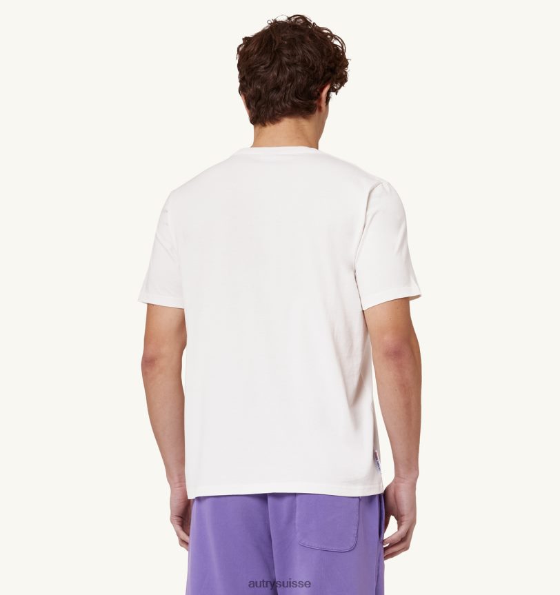 t-shirt col rond iconique blanc 28NX0097 suisse Hommes Autry