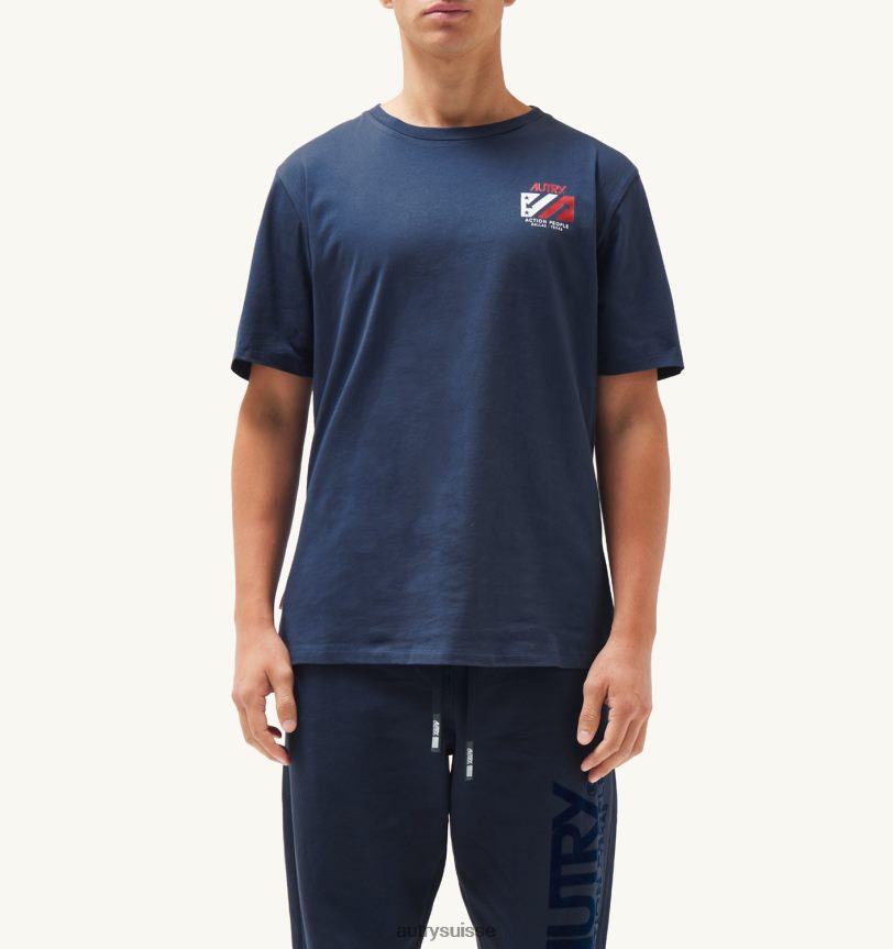 t-shirt col rond iconique bleu 28NX00109 suisse Hommes Autry