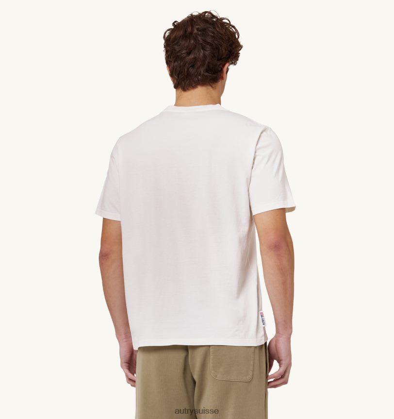 t-shirt col rond logo iconique blanc 28NX00105 suisse Hommes Autry