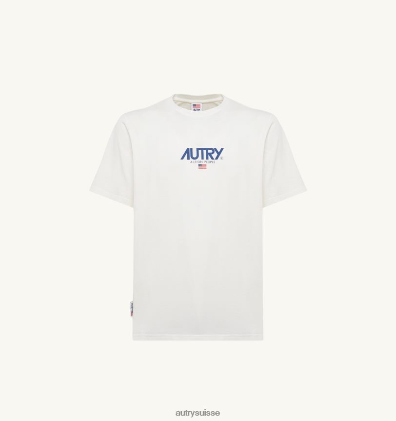 t-shirt col rond logo iconique blanc 28NX00105 suisse Hommes Autry