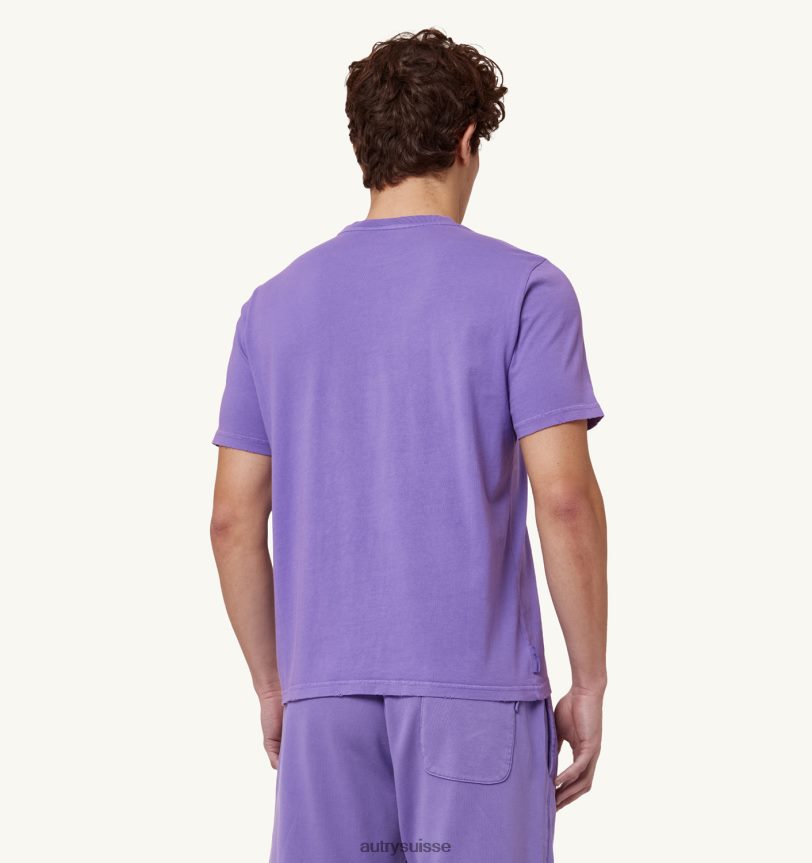 t-shirt col rond supervintage violet 28NX0098 suisse Hommes Autry