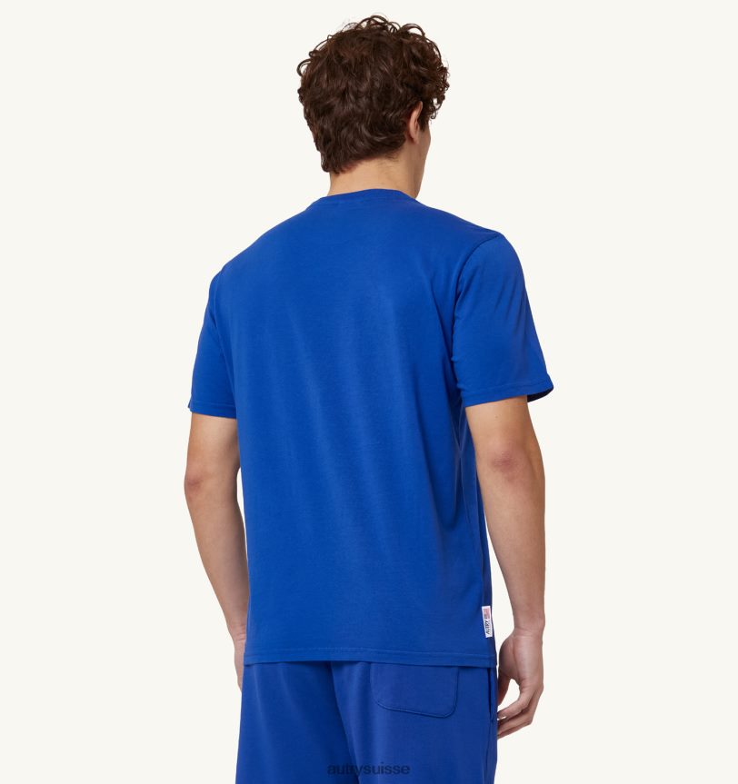 t-shirt col rond tennis bleu 28NX0099 suisse Hommes Autry
