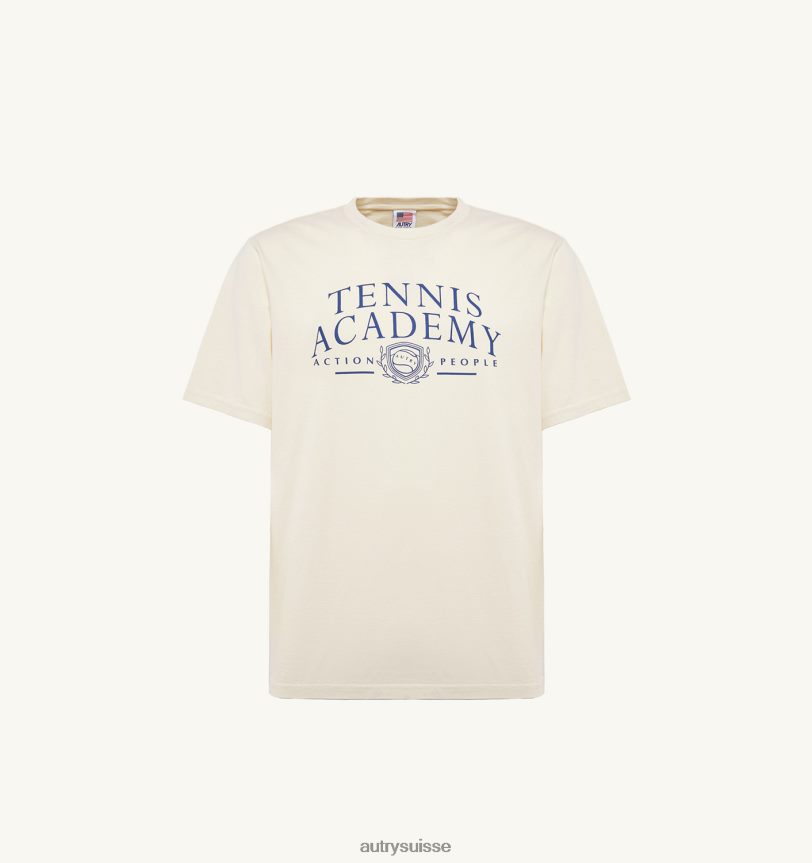 t-shirt tennis col rond blanc ivoire 28NX00106 suisse Hommes Autry